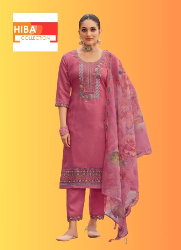 Sequins Embroidered Pink Salwar Suits